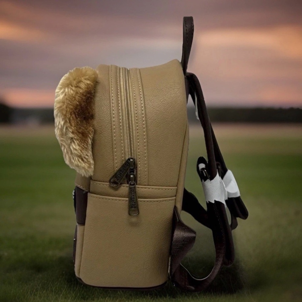 NEW w Tags Disney Parks Loungefly DUG Pixar UP Dog Brown Furry Ears Backpack - Picture 3 of 5